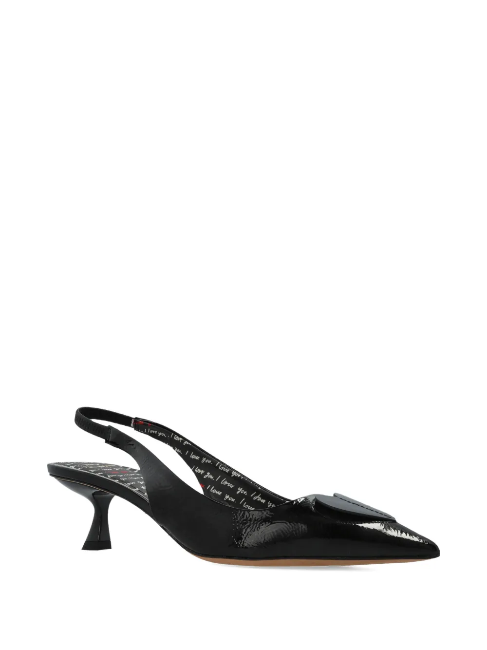 Kate Spade 60mm Lover Heart-detailed Heels In Black