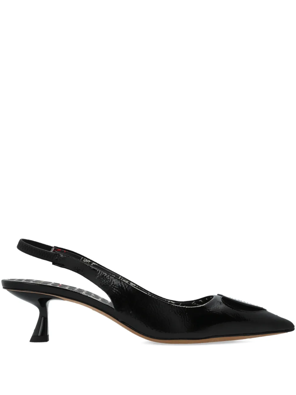 Kate Spade 60mm Lover Heart-detailed Heels In Black