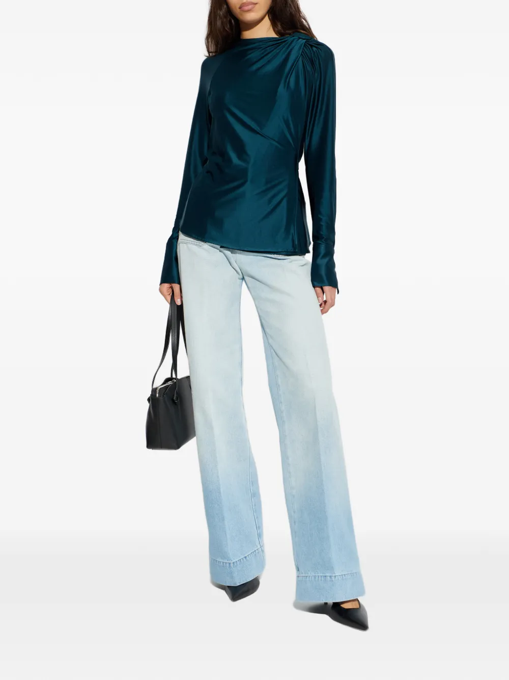Victoria Beckham patch-pocket jeans - Blauw