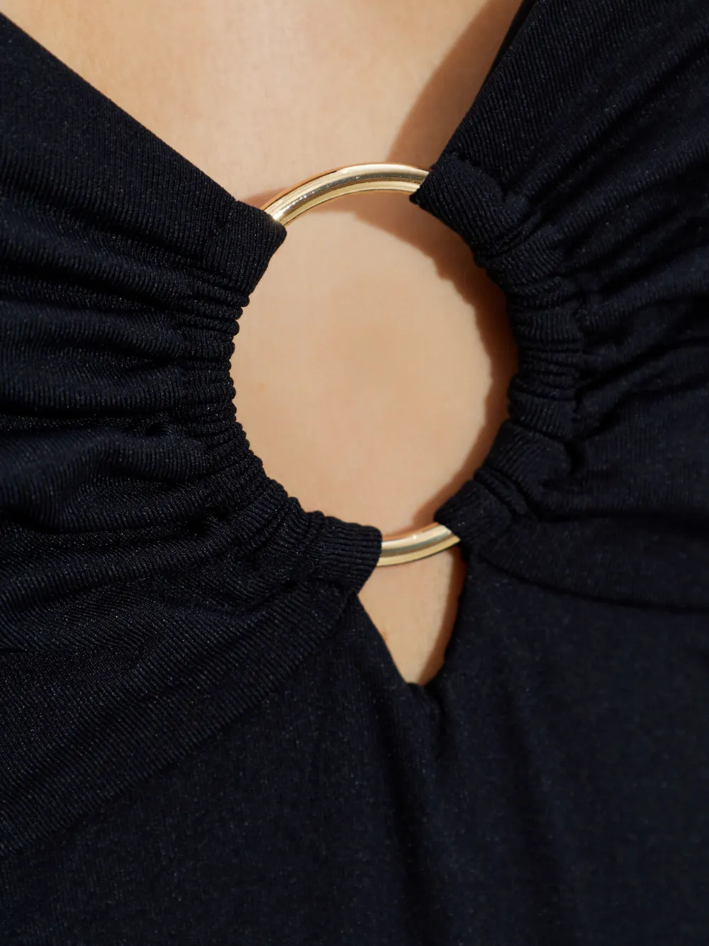 Melissa Odabash Badpak met ringdetail Zwart