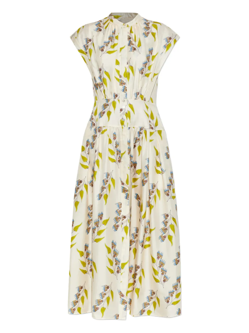 Ulla Johnson Lausanne Floral Midi Dress In Burgundy