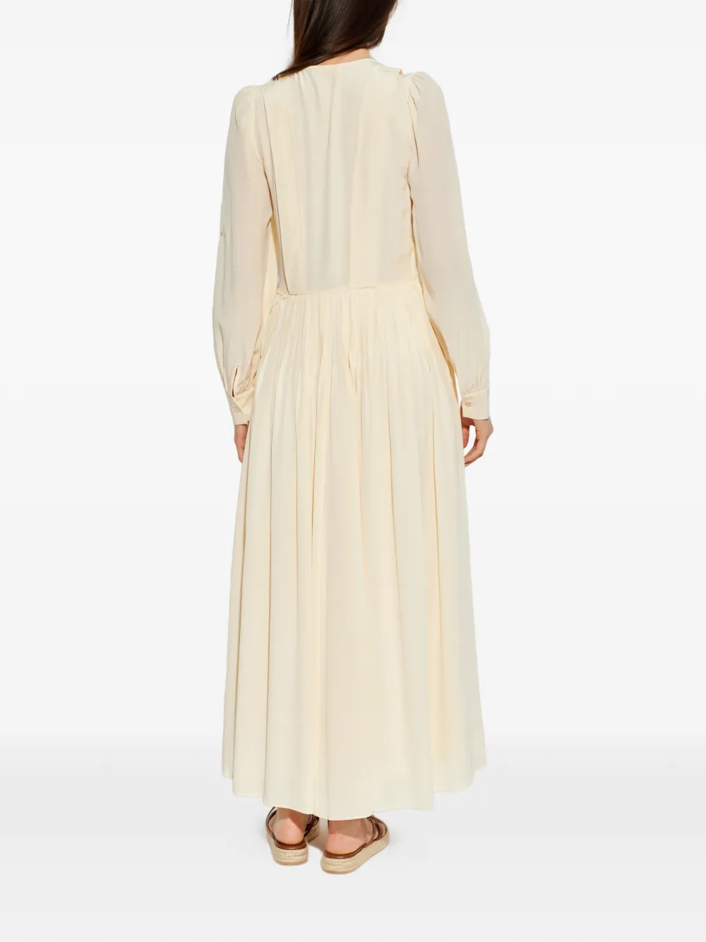Ulla Johnson Veria Lace-up Midi Dress In Gold