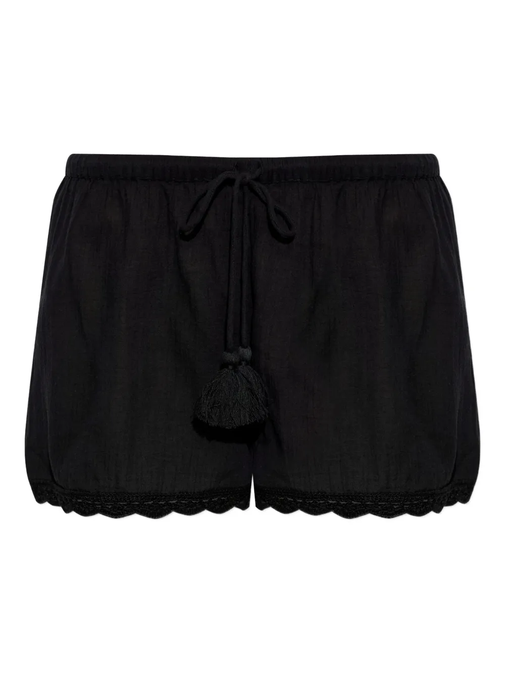 Ulla Johnson Tassel Trim Shorts In Black