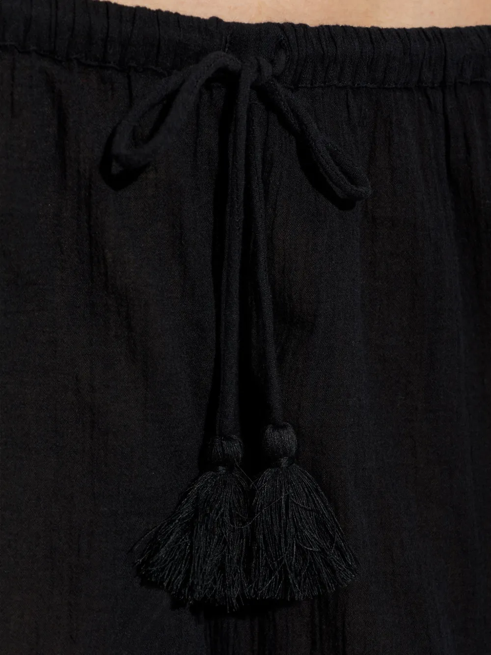 Ulla Johnson Tassel Trim Shorts In Black