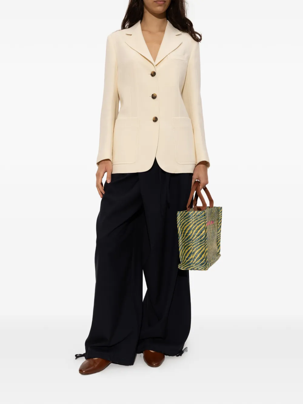 Marsèll Strascico Ruffled Ballet Flats In Brown