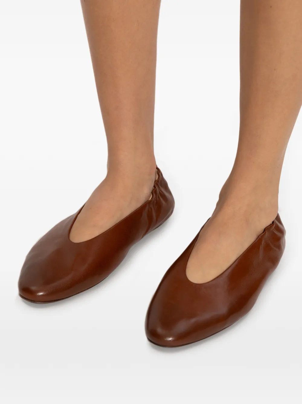 Marsèll Strascico ballerina's met ruches Bruin