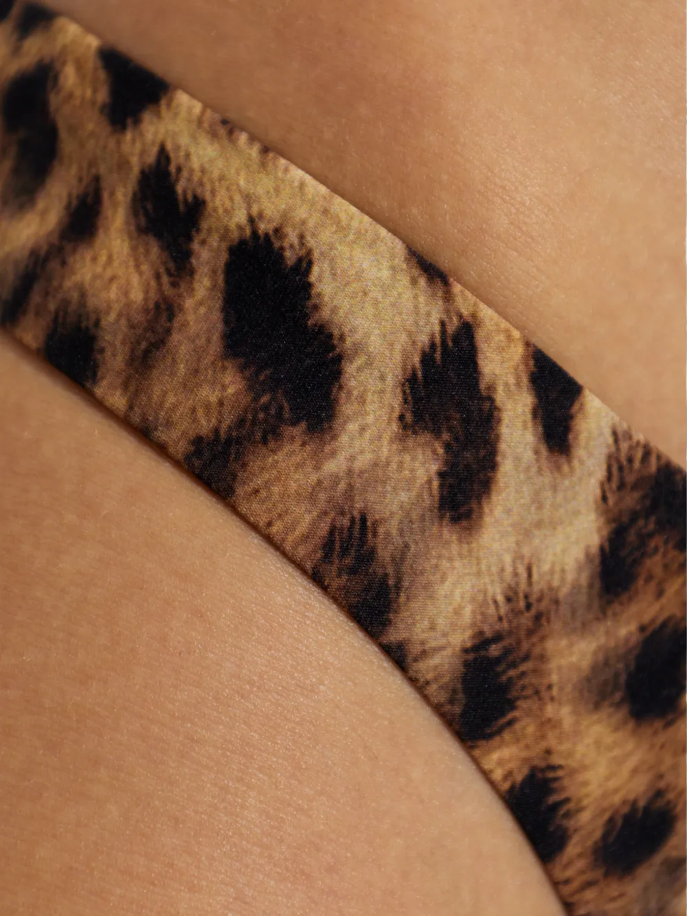 Melissa Odabash Prague bikinislip met dierenprint Bruin