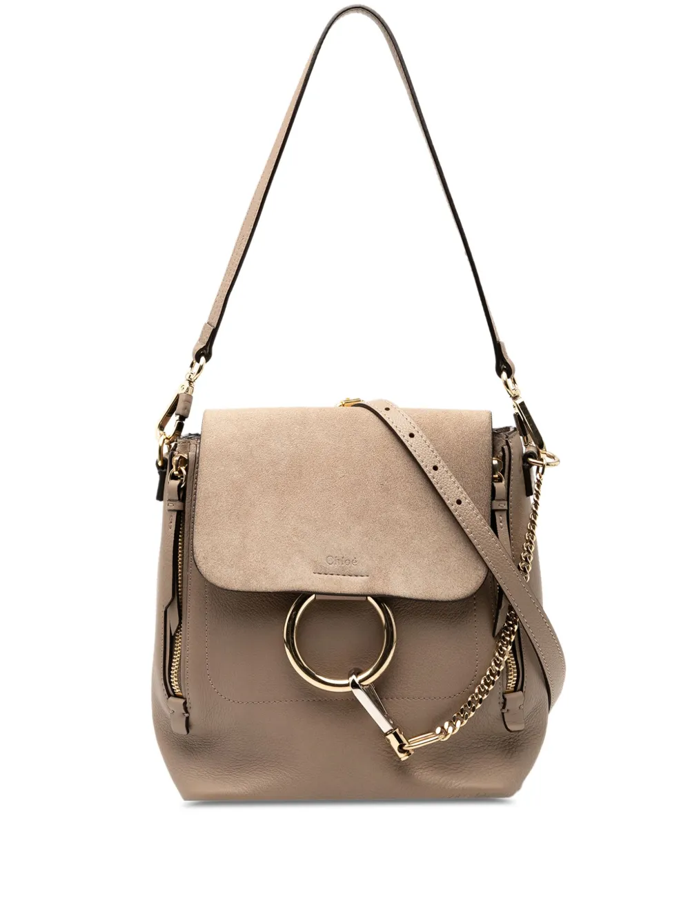 Chloé Pre-Owned 2015-2017 Medium Calfskin and Suede Faye backpack -