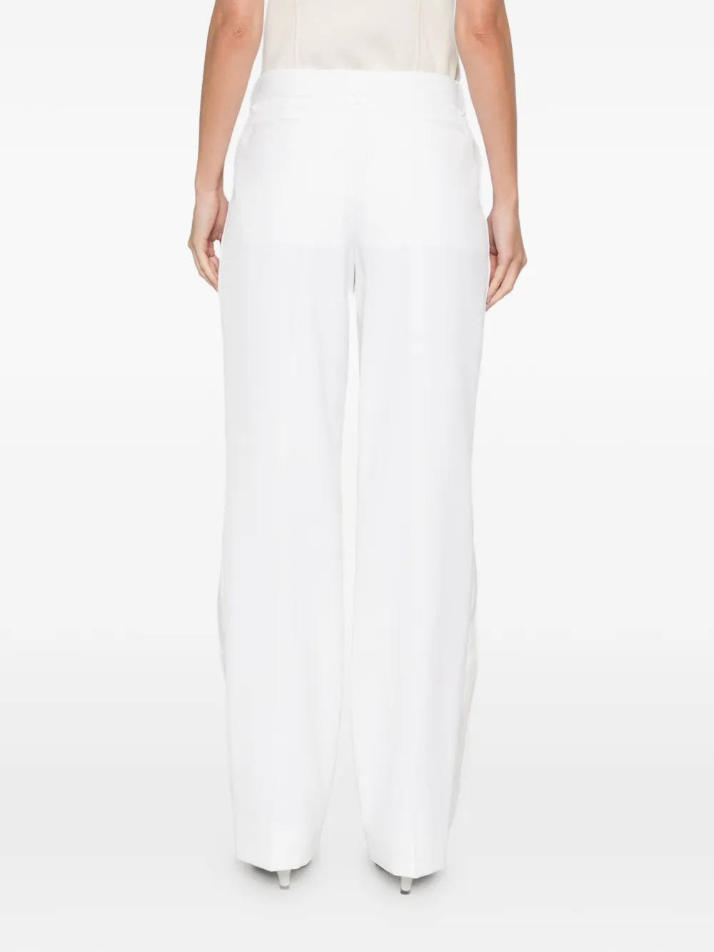 Victoria Beckham Panel Trousers In White