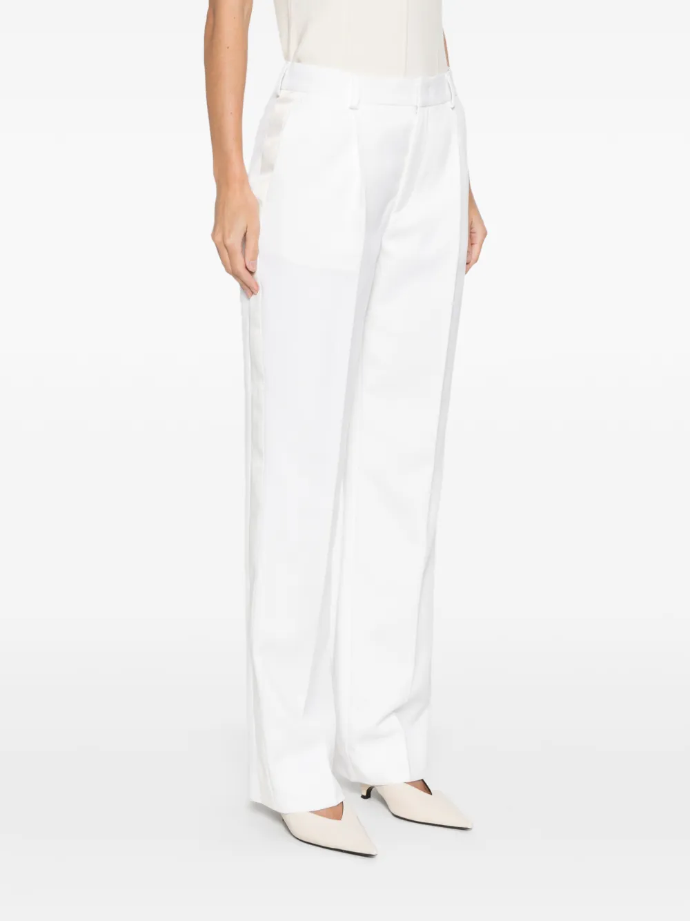 Victoria Beckham Panel Trousers In White