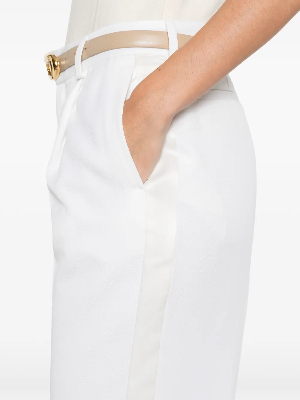 Victoria Beckham Panel Trousers In White