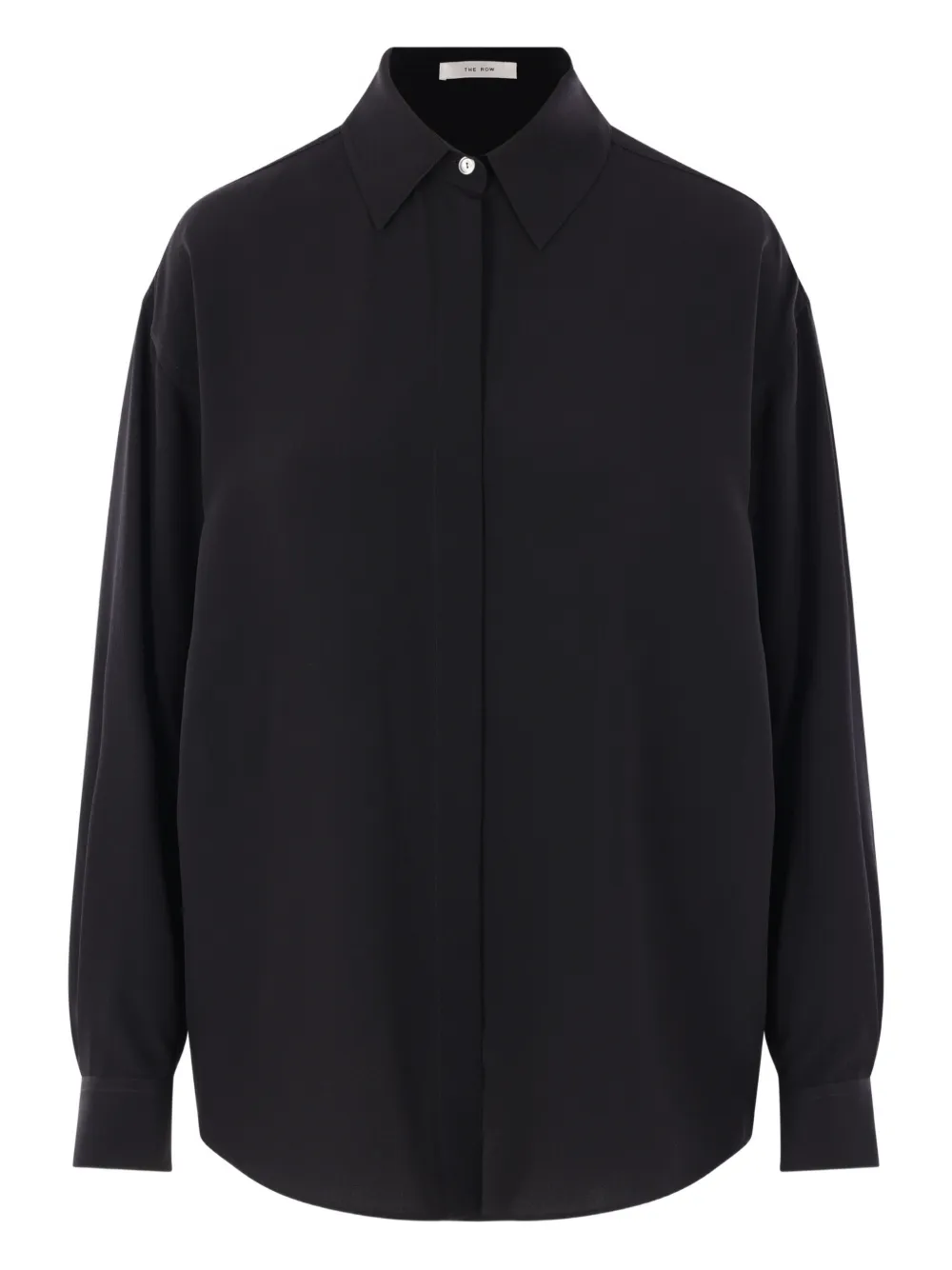 The Row Esetan Silk Shirt In Black