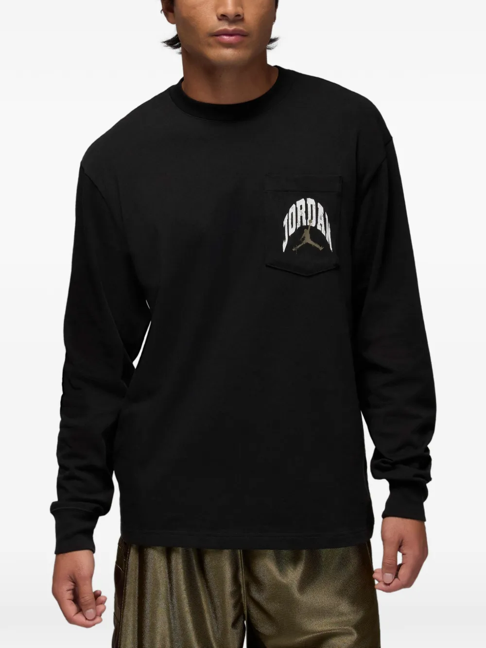 Jordan Brooklyn T-shirt met lange mouwen Zwart