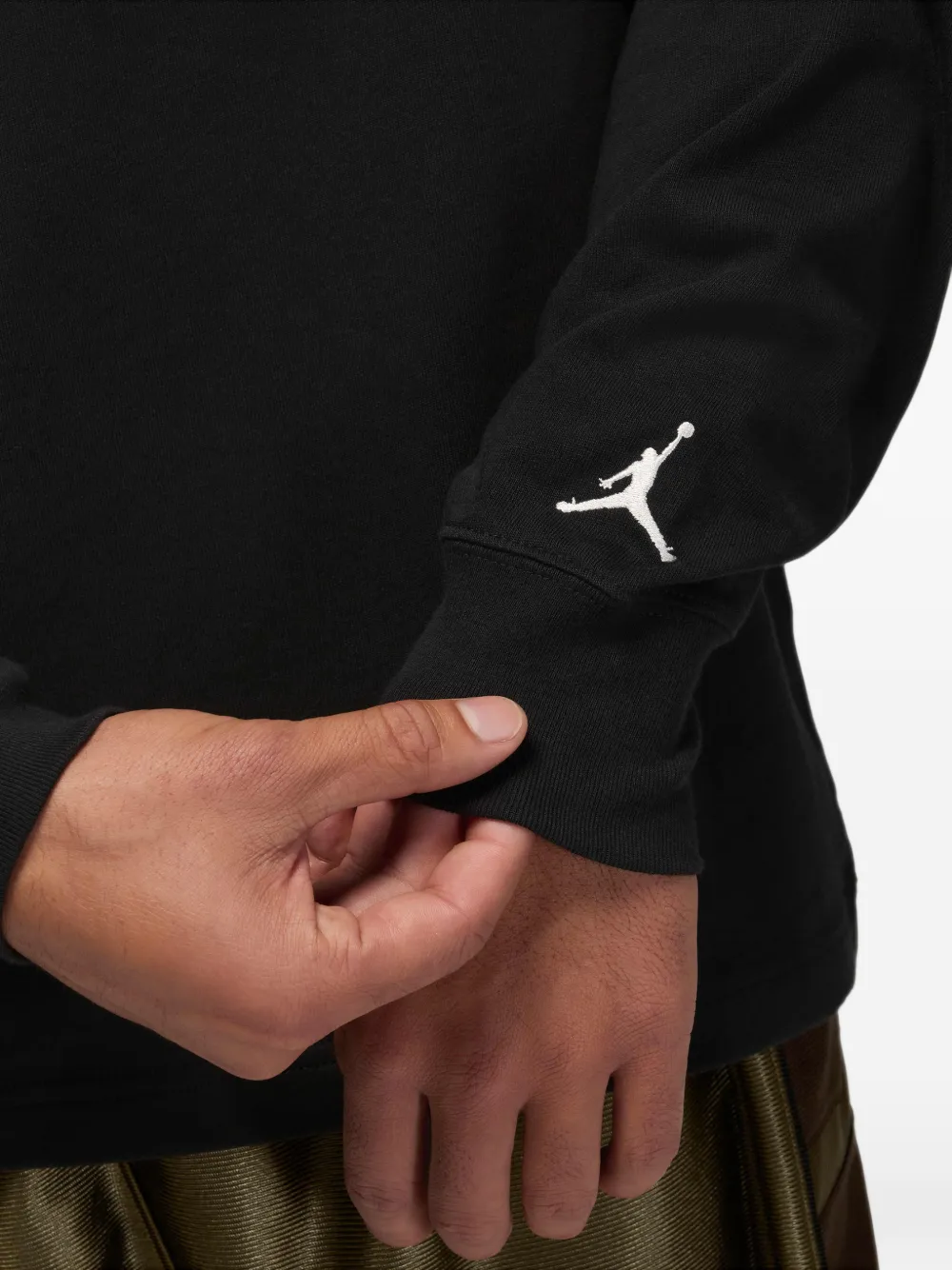Jordan Brooklyn T-shirt met lange mouwen Zwart