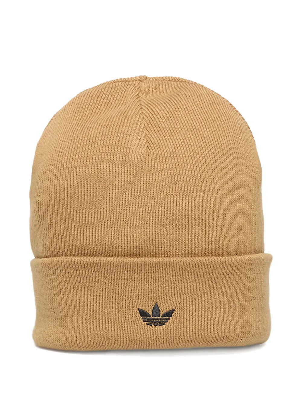 Adidas Originals Adicolor Logo-embroidered Beanie Hat In Brown