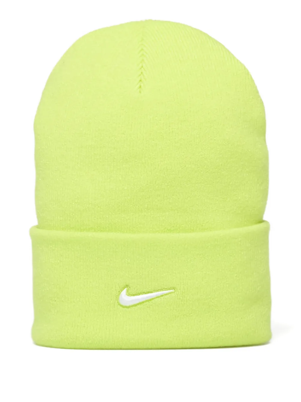 Nike Peak Swoosh-logo Beanie Hat In Yellow