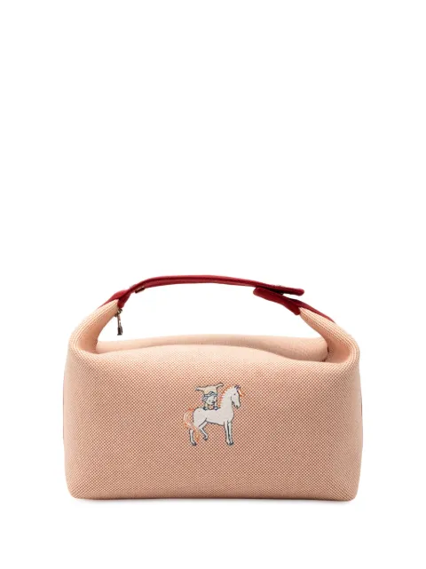 Hermès Pre-Owned 2020-2025 Large Canvas Bride A Brac Cabriole Case vanity bag