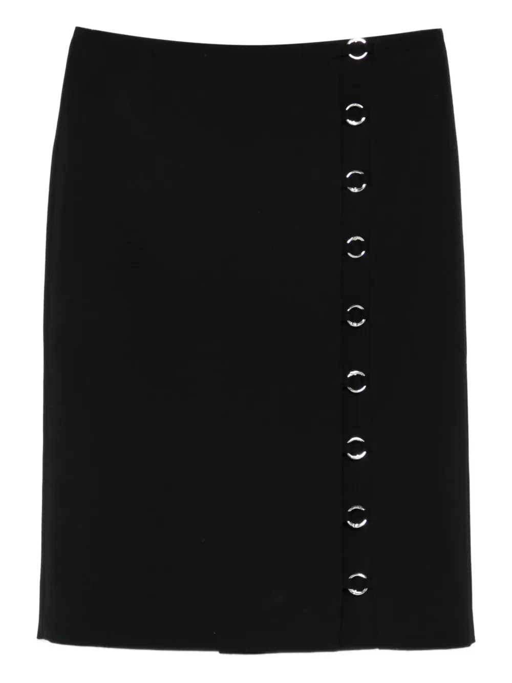 MEDEEA rings-details midi skirt - Nero