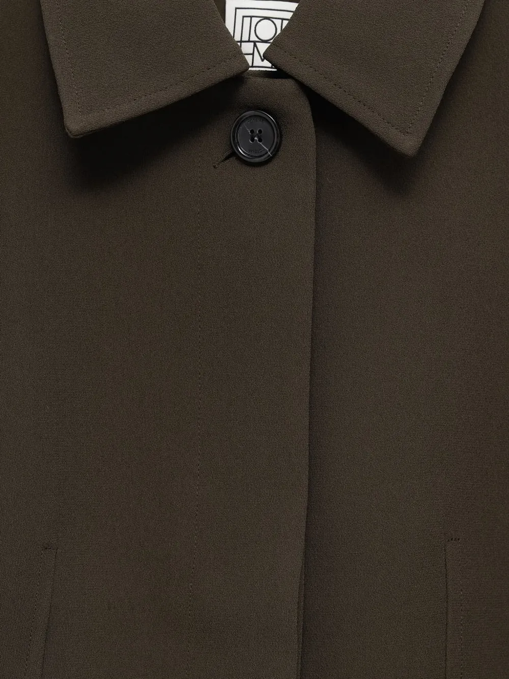  Toteme Notched Collar Pocket Jacket - Brown 