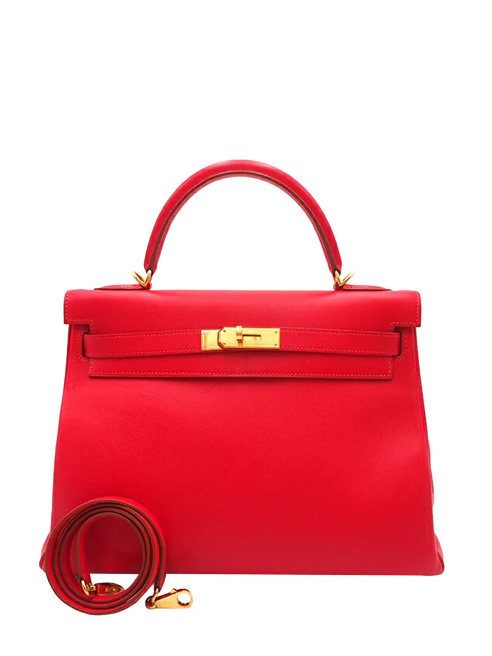 Hermès Pre-Owned 2001 Gulliver Kelly II Retourne 32 satchel | Red | Image 1