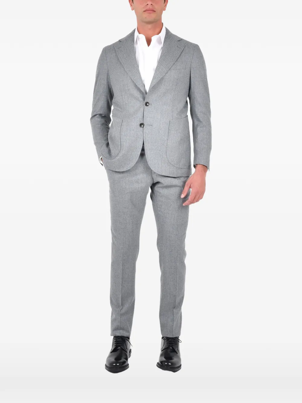 FRANZESE COLLECTION pinstripe buttoned suit | Grey | Image 1