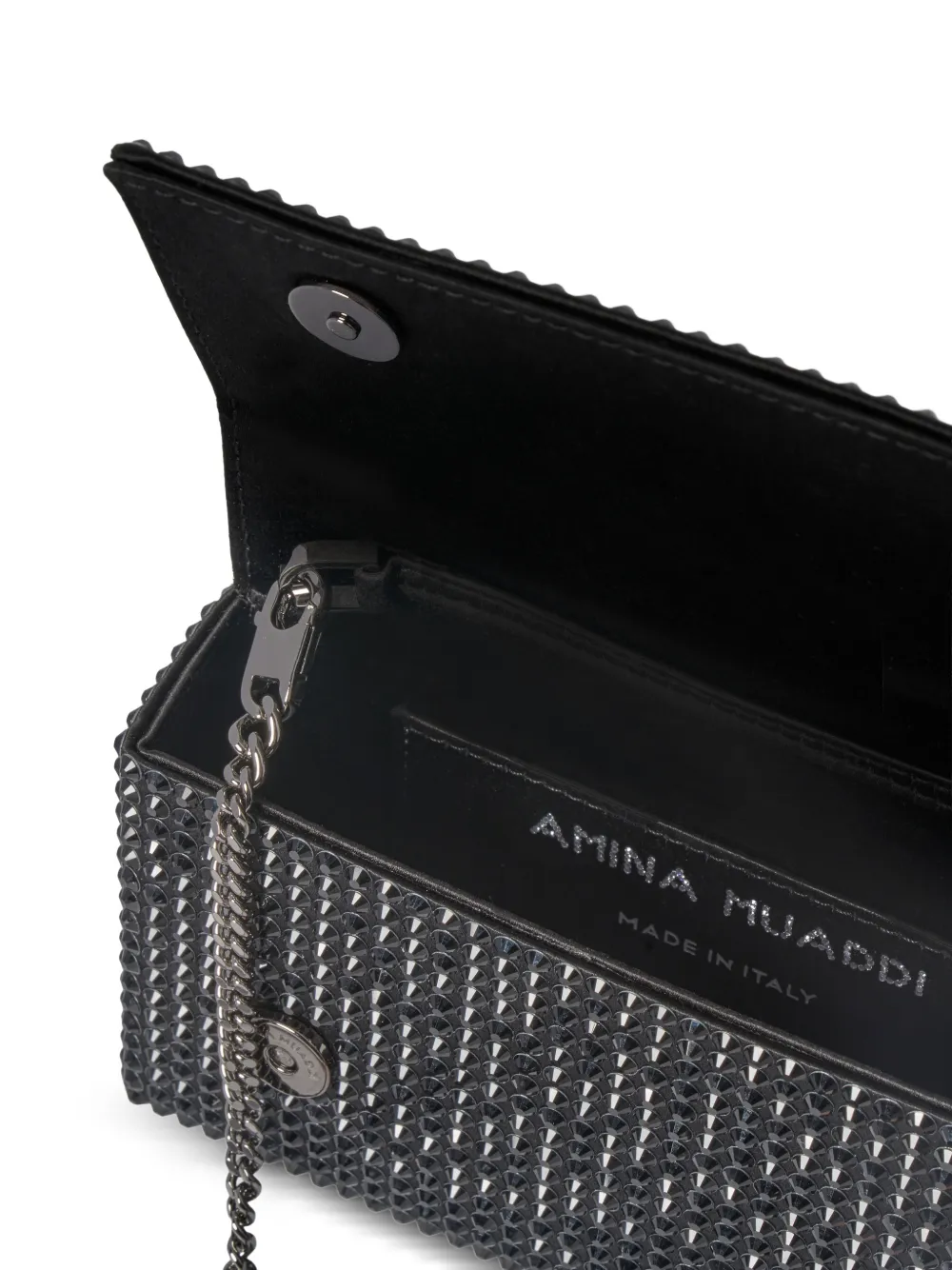  Amina Muaddi Embellished Clutch Bag - Black 