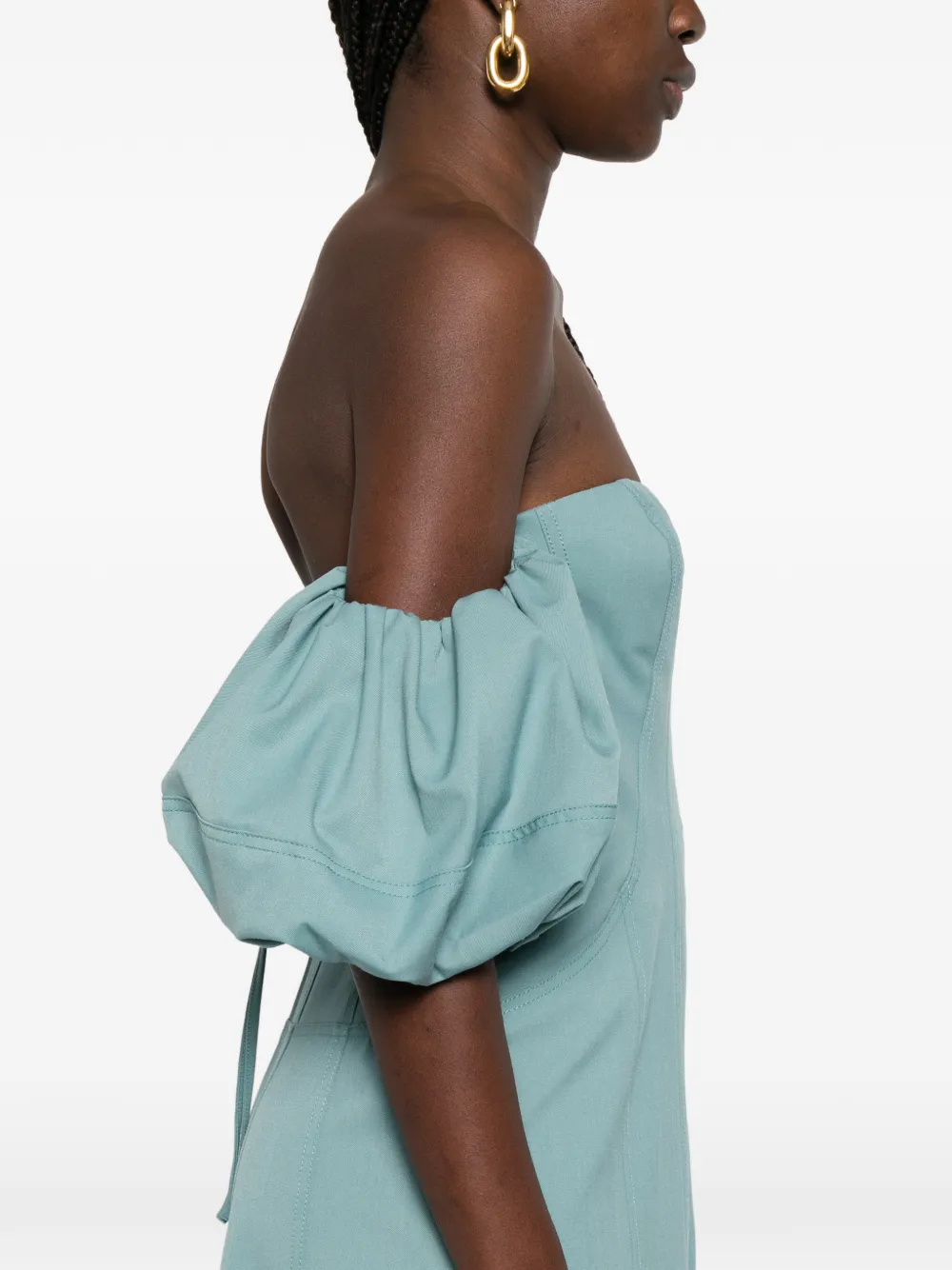 Ulla Johnson Nina off-shoulder midi-jurk Blauw