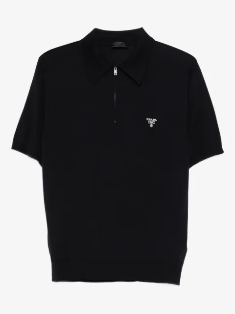 Prada zip-fastening polo shirt