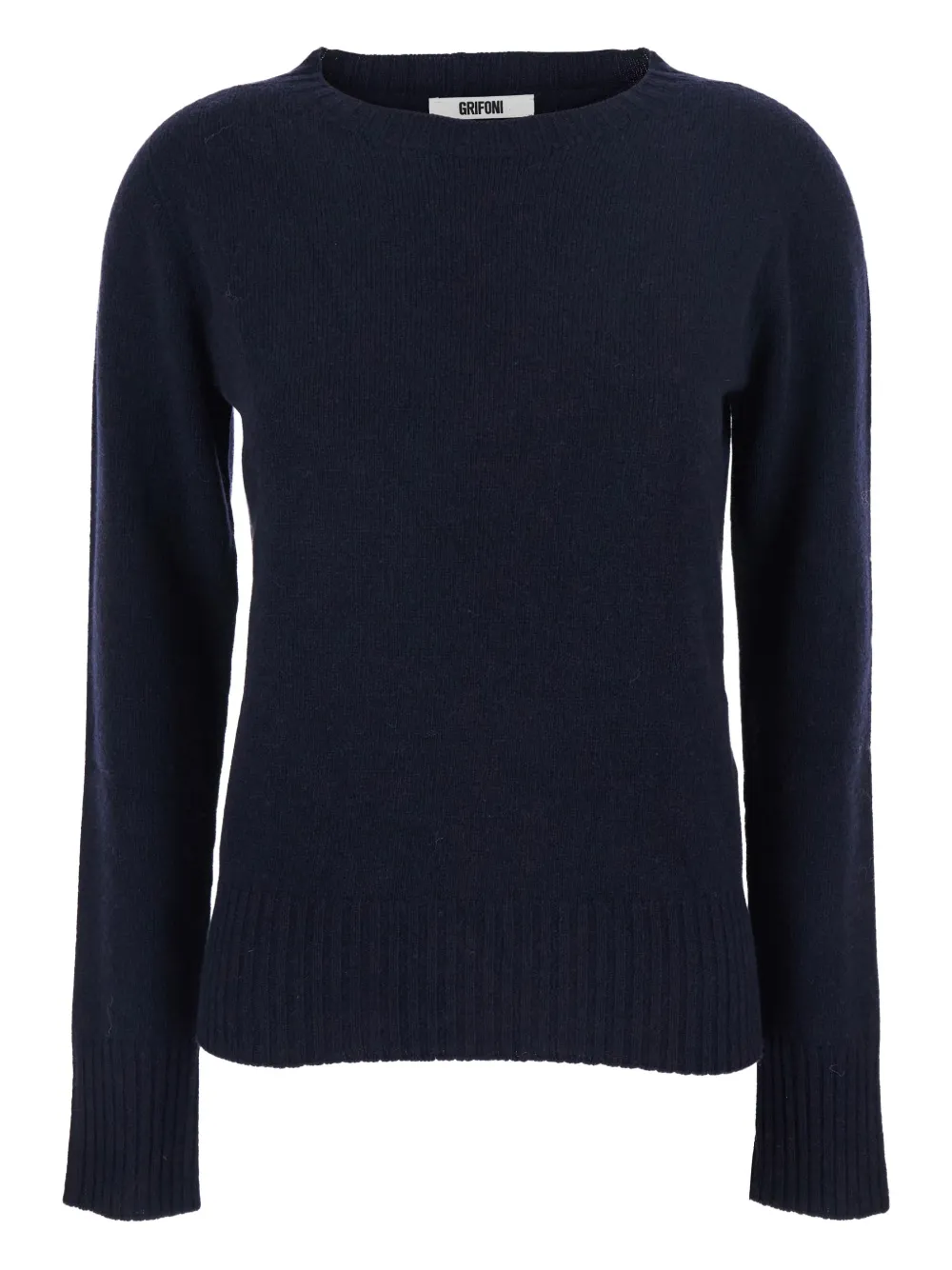 Grifoni suéter con ribete de canalé y cuello redondo | azul | Image 1