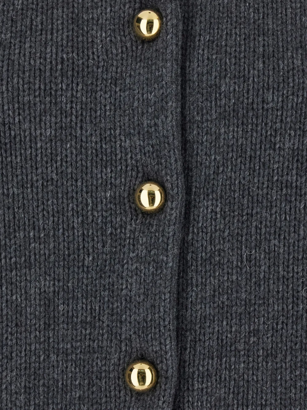 Grifoni Ribbed-trim Button-up Cardigan In Gray