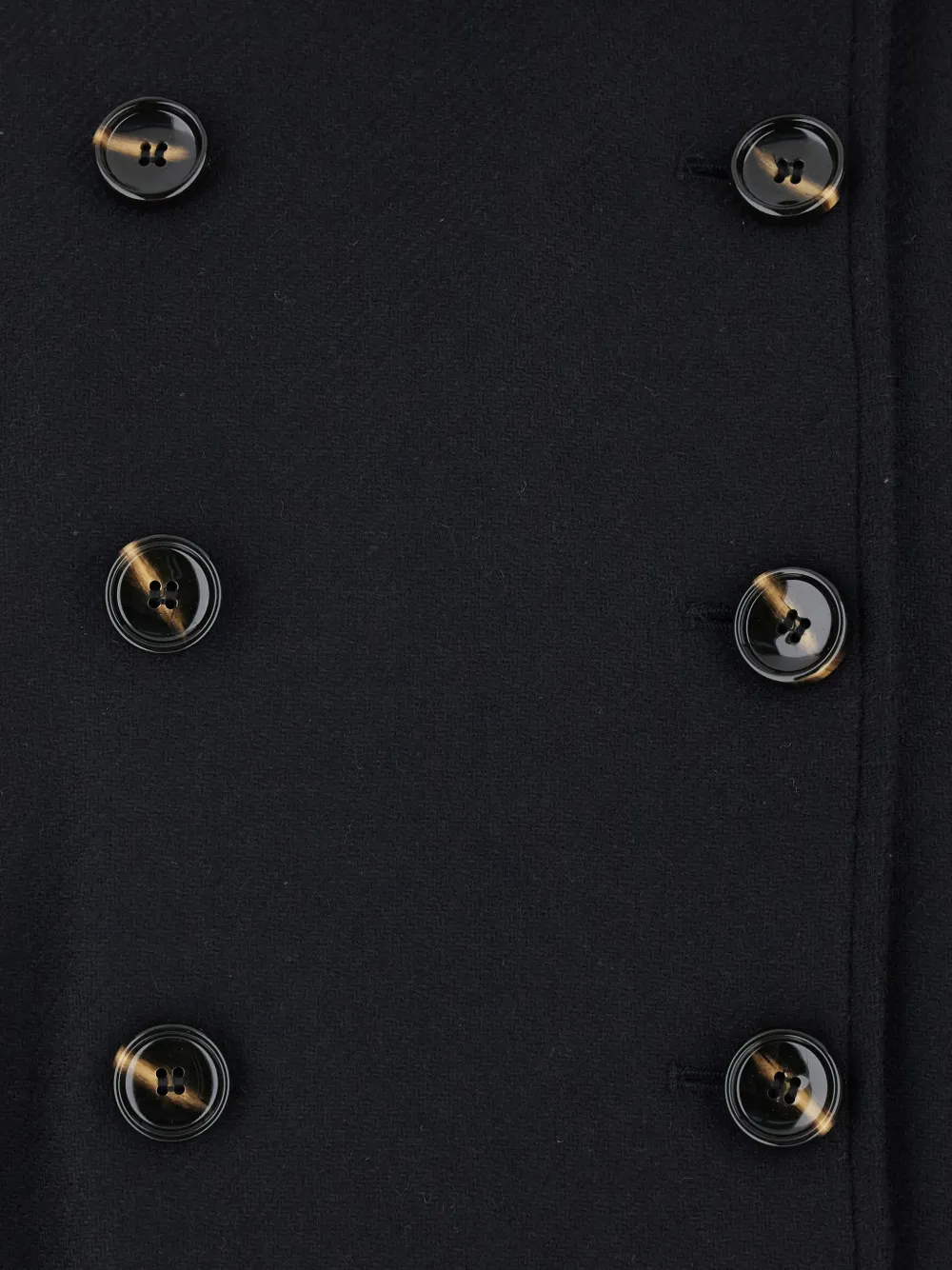 Merci Double-breasted Epaulettes Jacket In Black