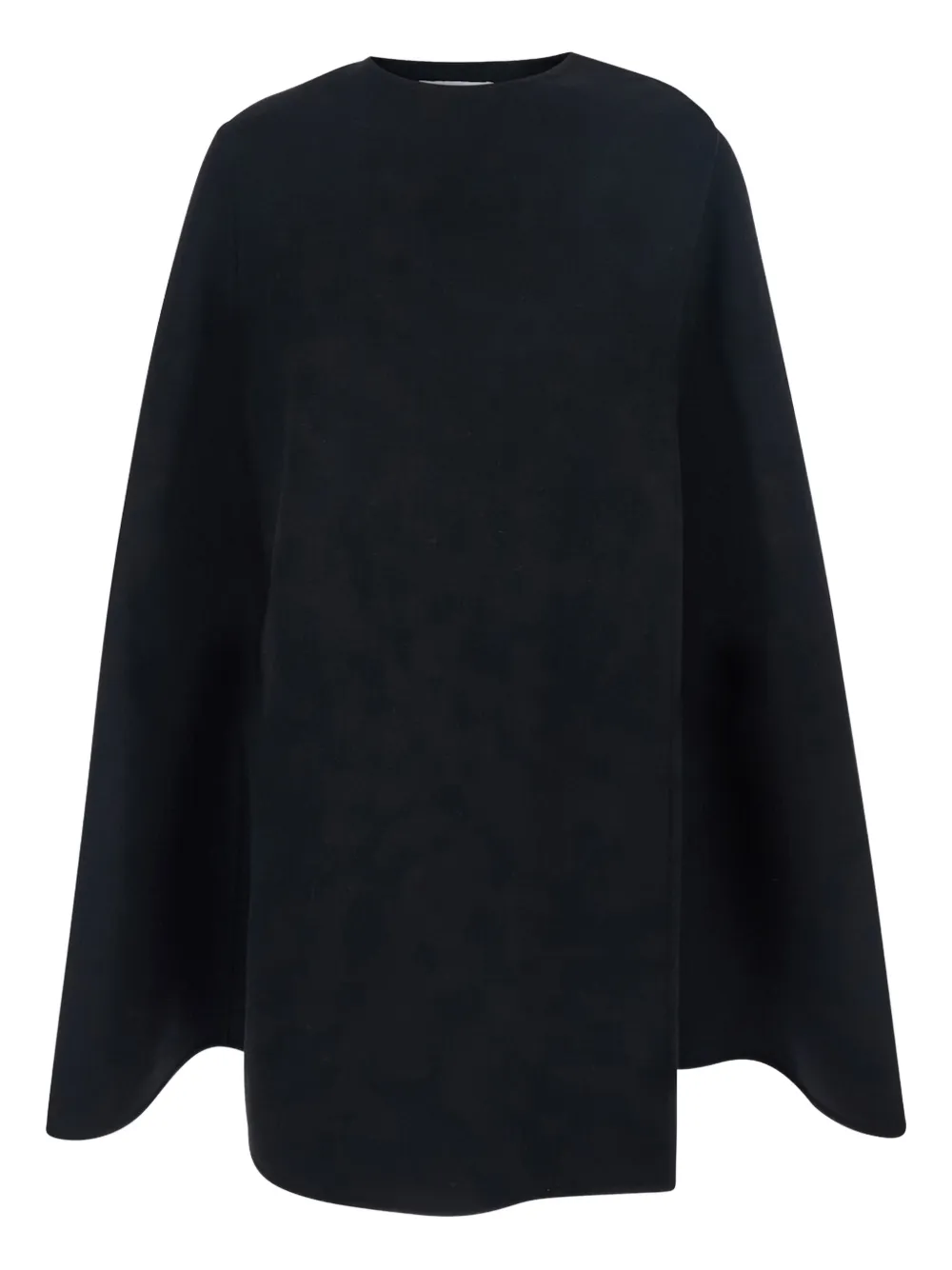 Federica Bonifaci Crew-neck Cape In Black