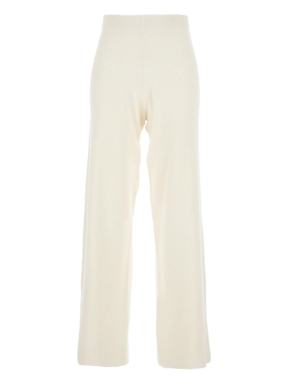 Fabiana Filippi high-waisted ribbed knit trousers - Toni neutri