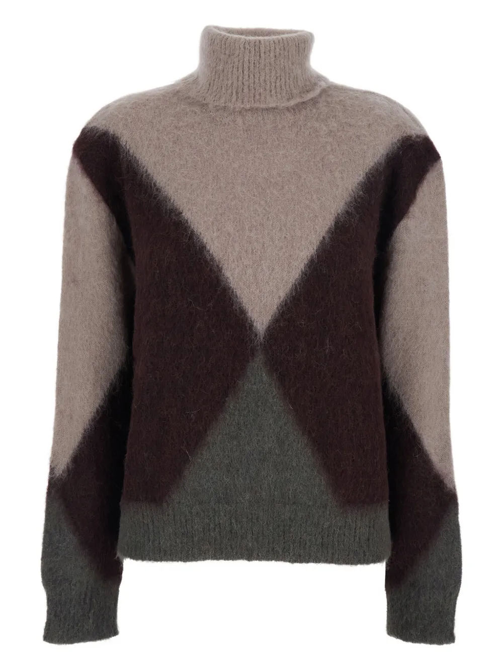 Grifoni geometric brushed wool sweater | Neutrals | Image 1