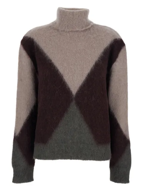Grifoni geometric brushed wool sweater