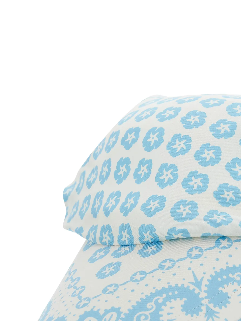  Mantero 1902 Floral Paisley Silk Hat - White 