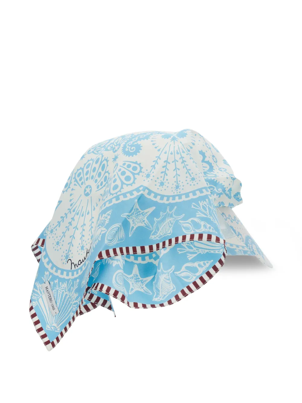  Mantero 1902 Floral Paisley Silk Hat - White 