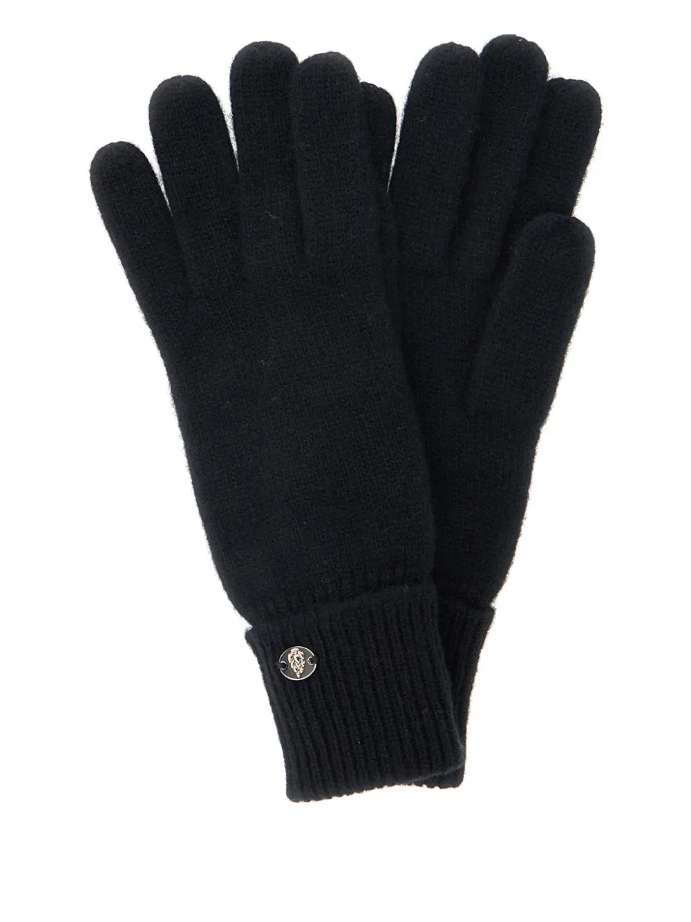 Helen Kaminski logo plaque ribbed gloves Zwart