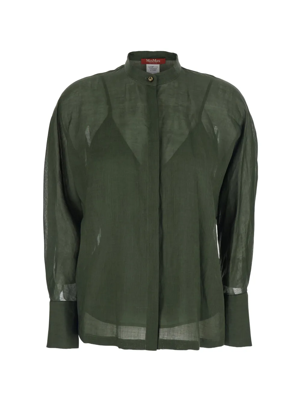 Max Mara long-sleeved cotton shirt - Verde