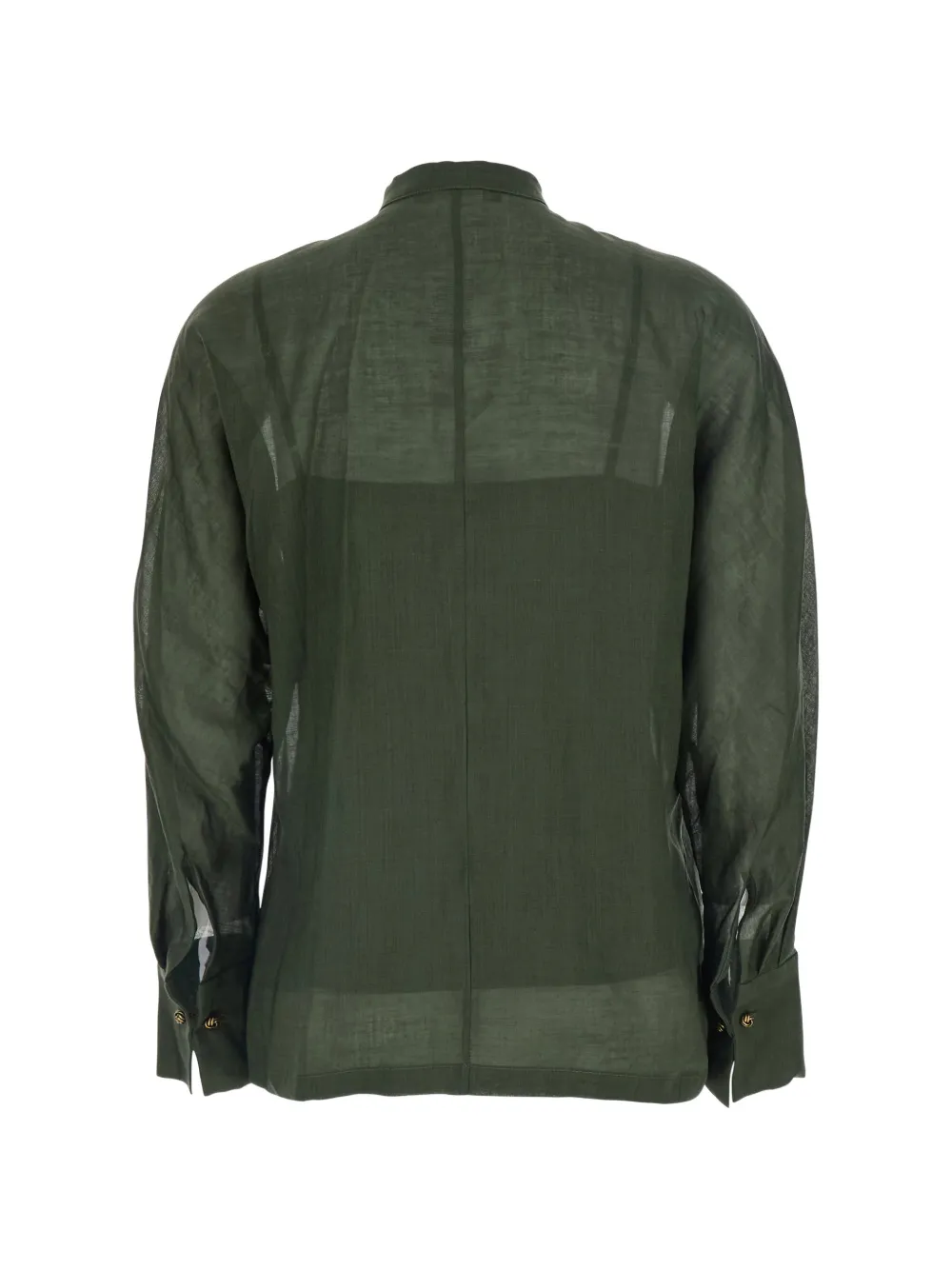 Max Mara Katoenen blouse met lange mouwen Groen