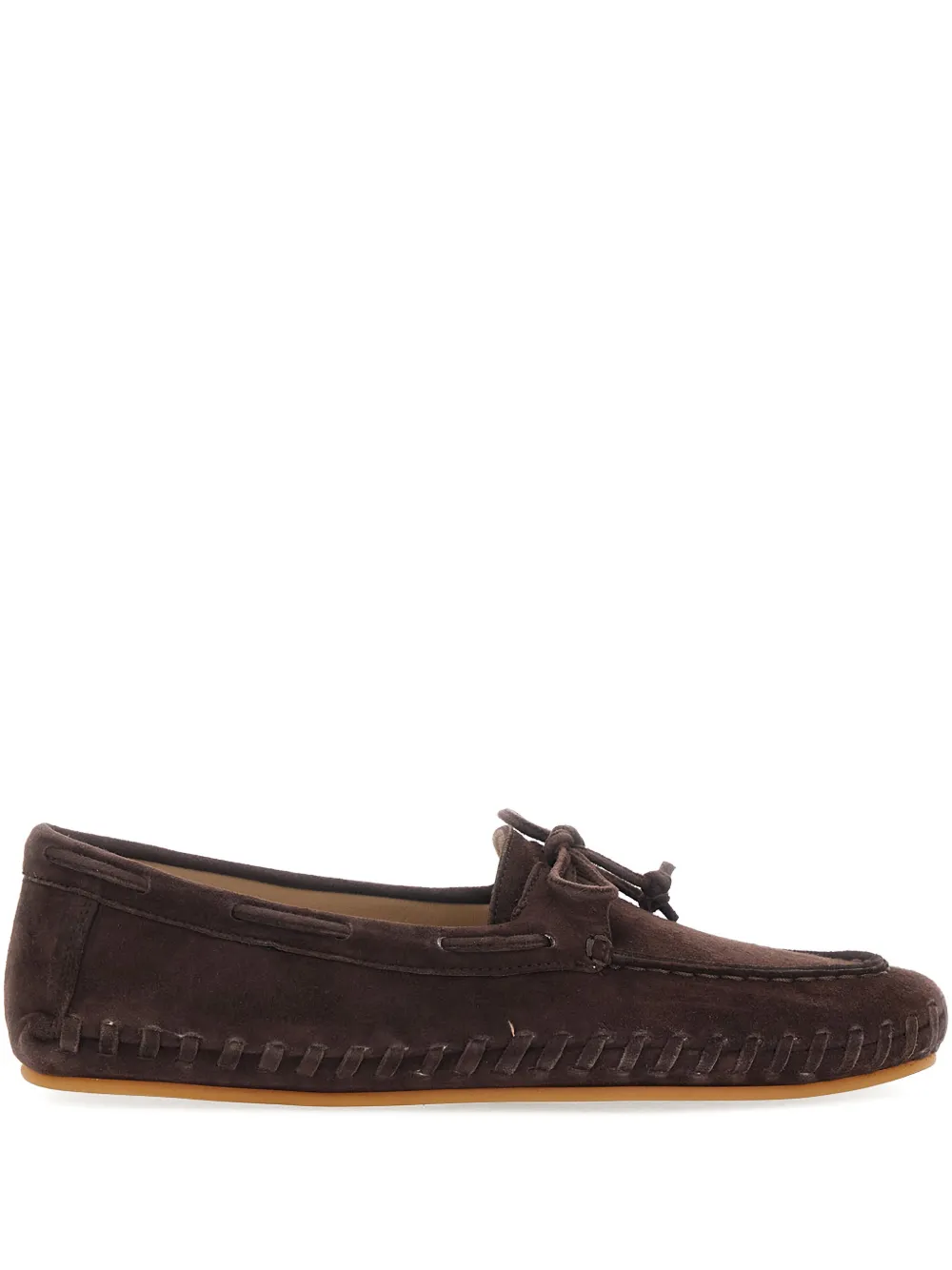 Le Monde Beryl bow-tie detail stitched loafers - Marrone