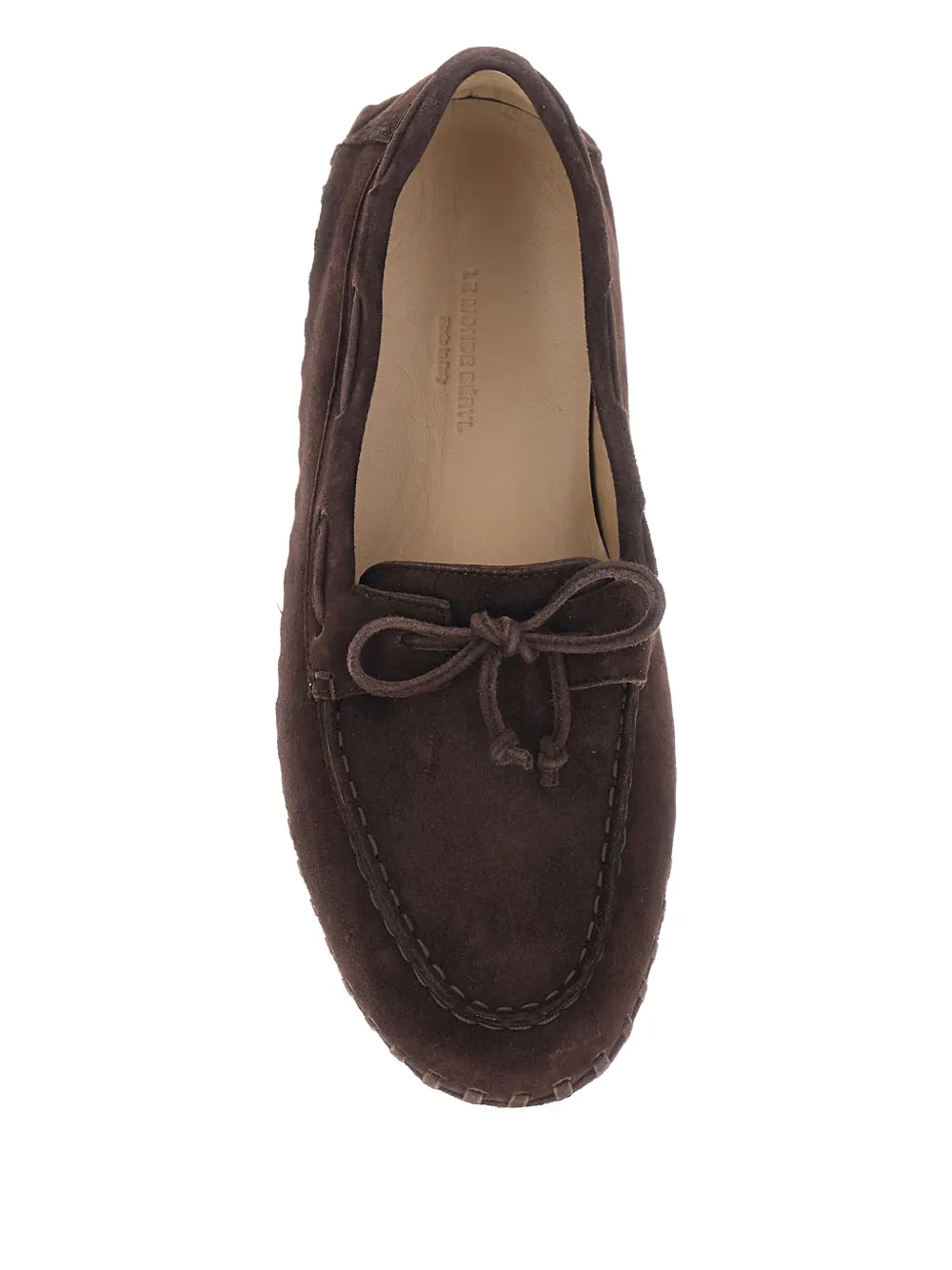 Le Monde Beryl bow-tie detail stitched loafers Bruin