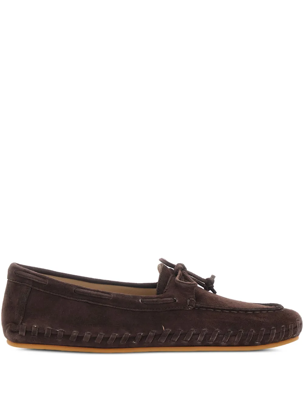Le Monde Beryl bow-tie detail stitched loafers - Marrone