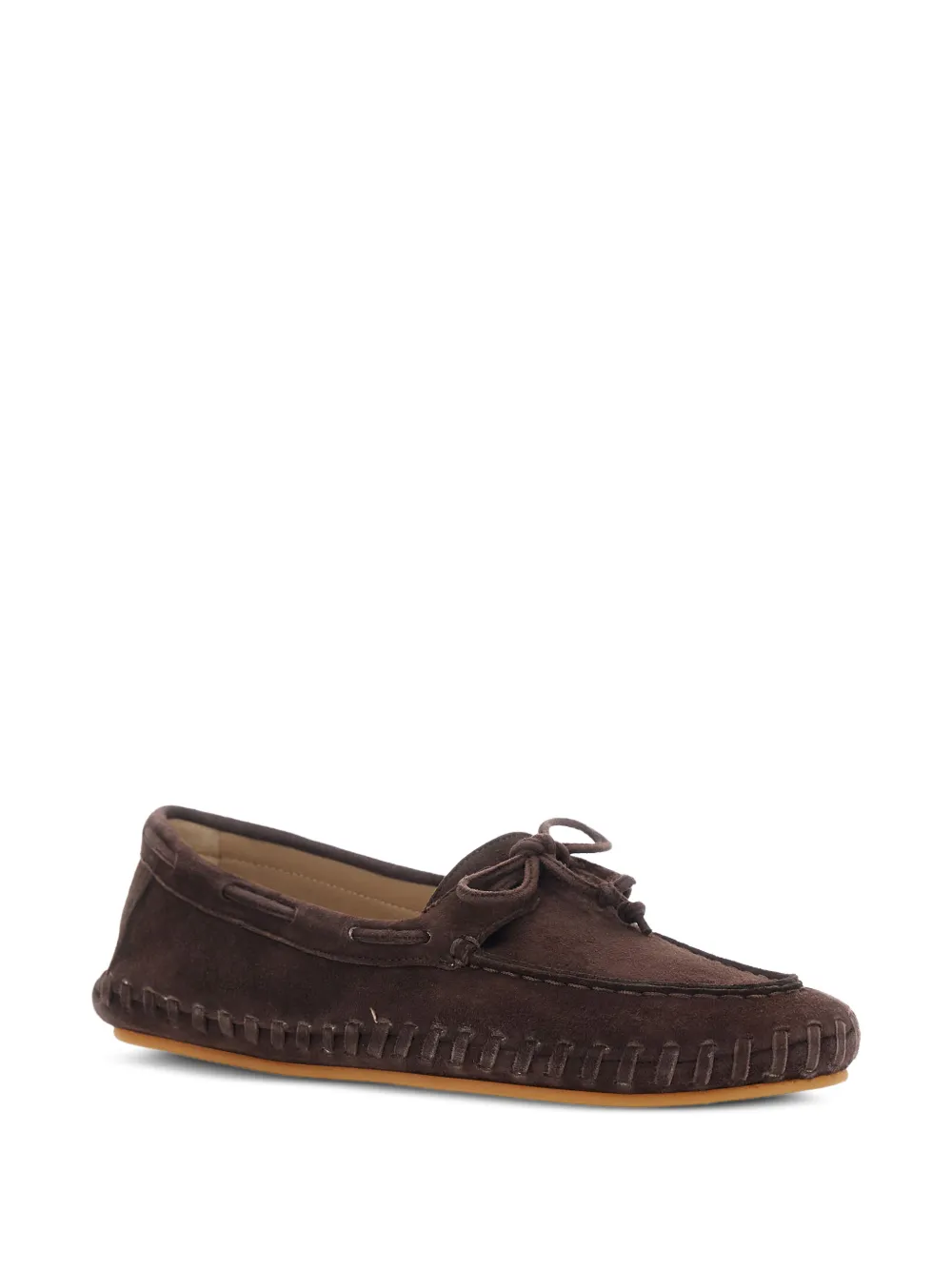 Le Monde Beryl Loafers met strikdetail en stiksel - Bruin