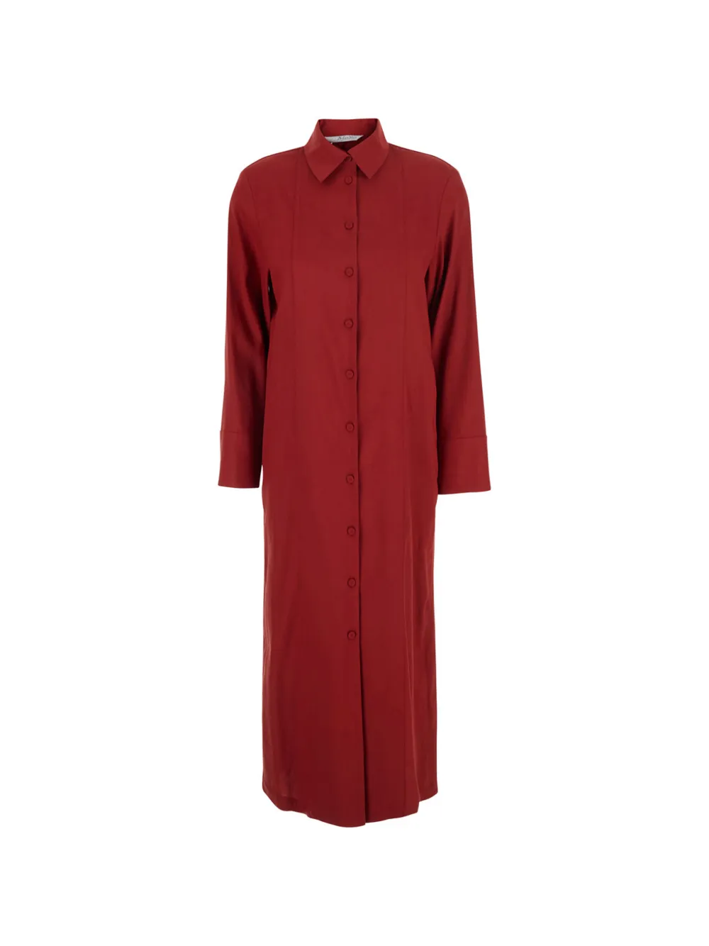 Max Mara buttoned long-sleeve dress - Rosso
