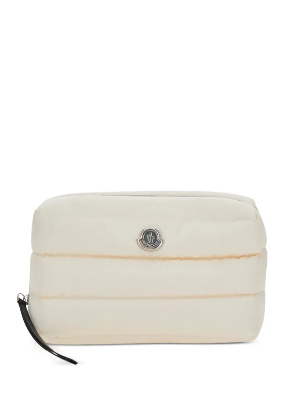 Moncler Caradoc Logo-patch Clutch Bag in Neutrals