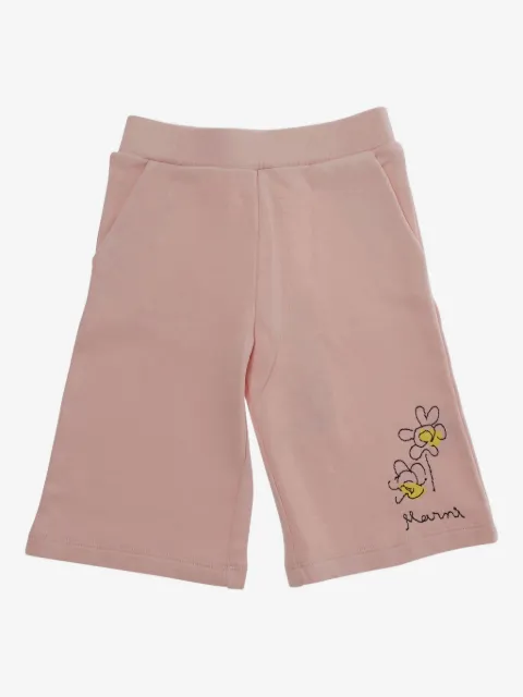 Marni Kids floral-embroidered tracksuit bottoms