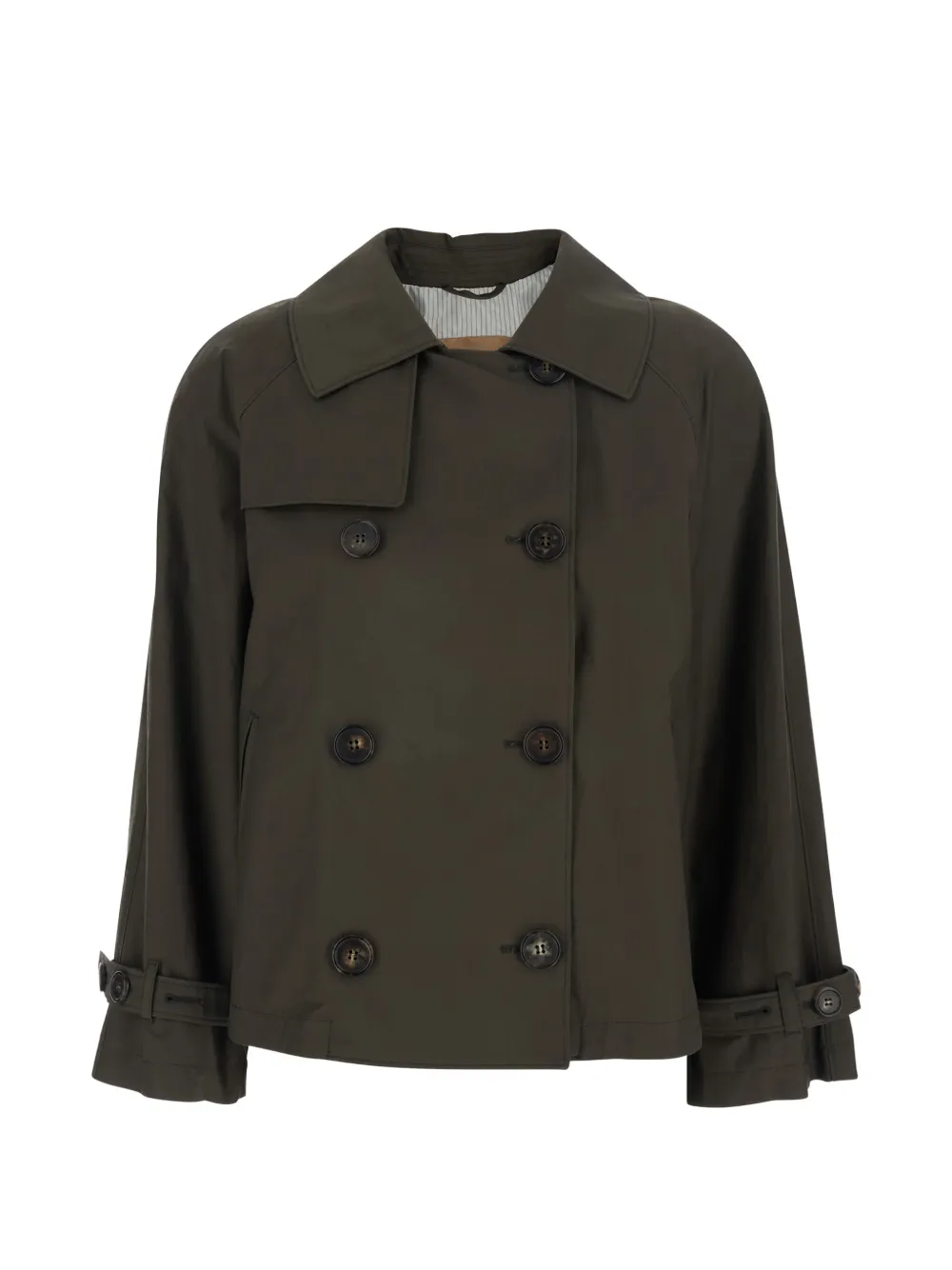 Max Mara Mtczeno Double-breasted Trench Coat In Green