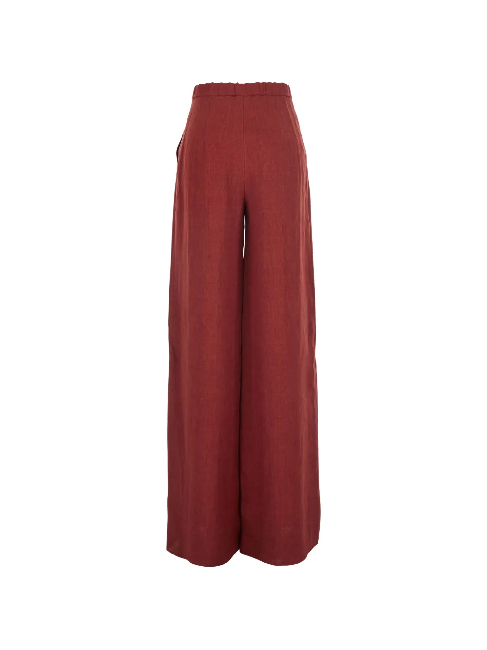 Max Mara Linnen palazzo broek met trekkoord Rood