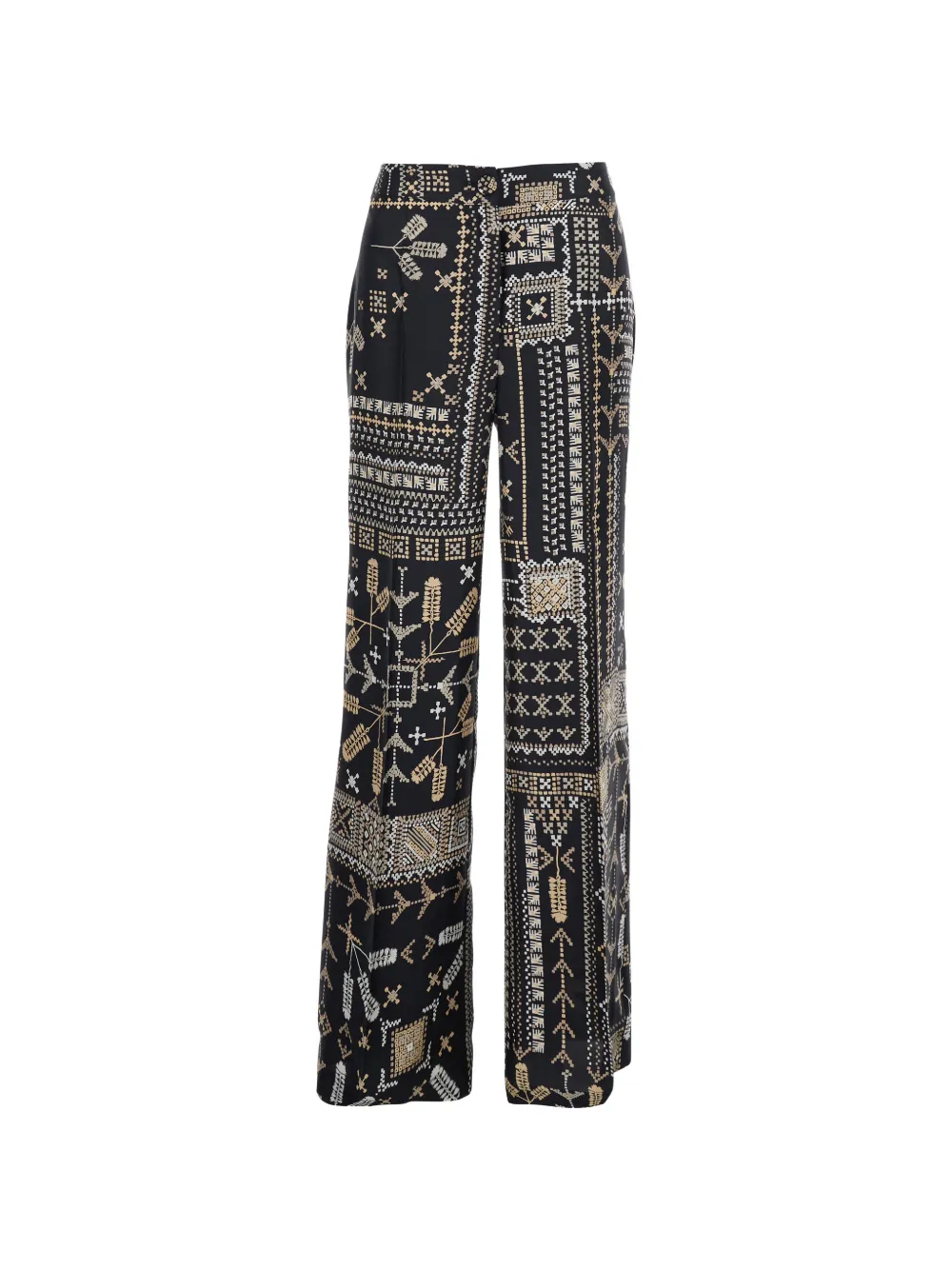 Momoni geometric-pattern trousers - Nero